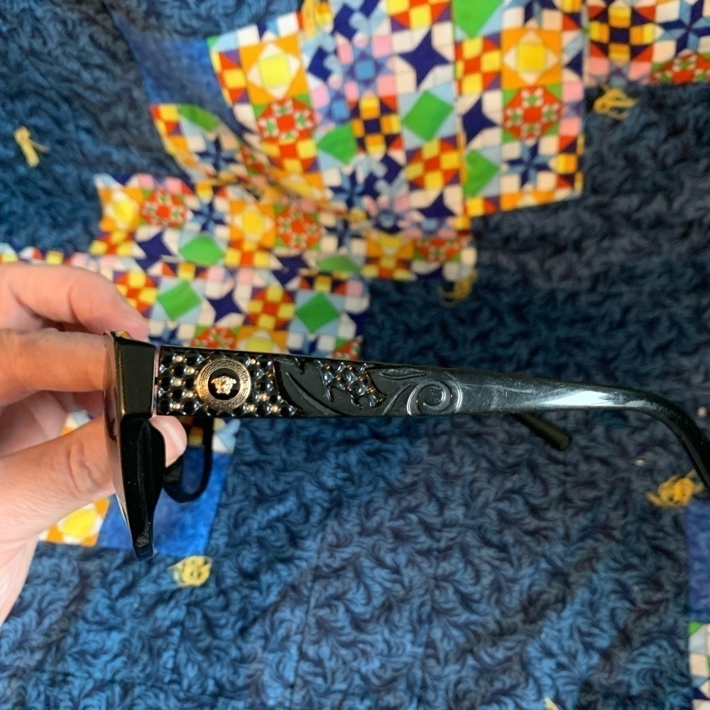 Versace Medusa quilted side sunglasses with scratches